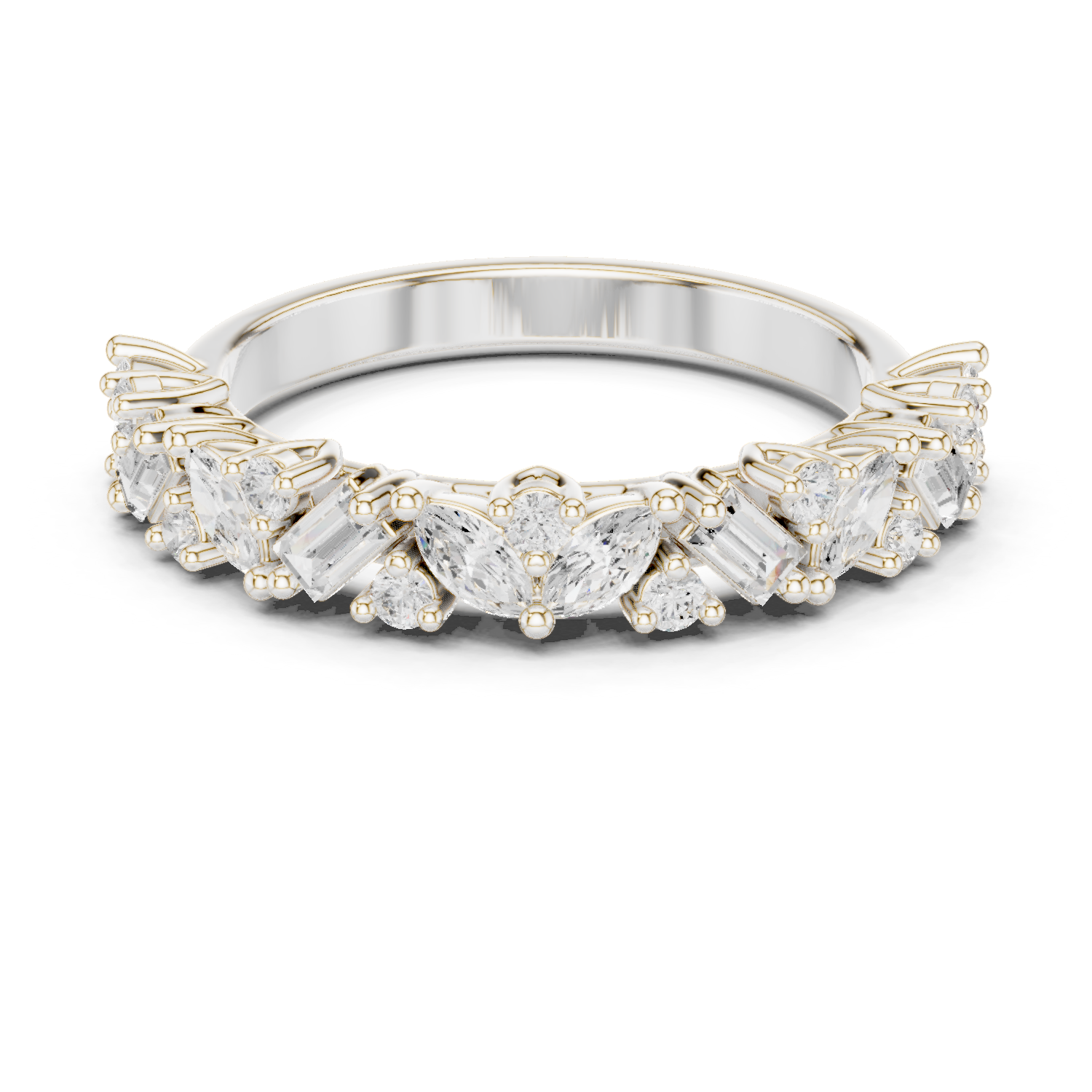 Mixed Shape Lab Grown Diamond Side Stone Ring