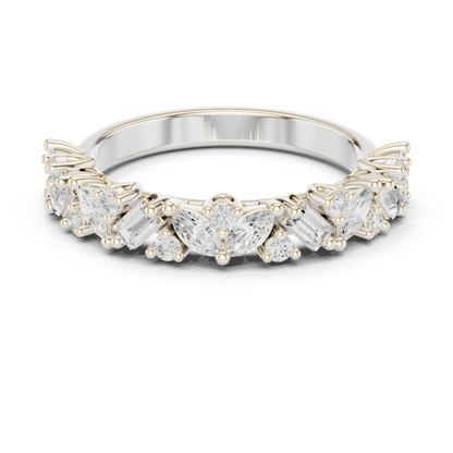 Mixed Shape Lab Grown Diamond Side Stone Ring