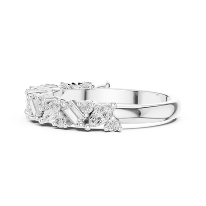Mixed Shape Lab Grown Diamond Side Stone Ring
