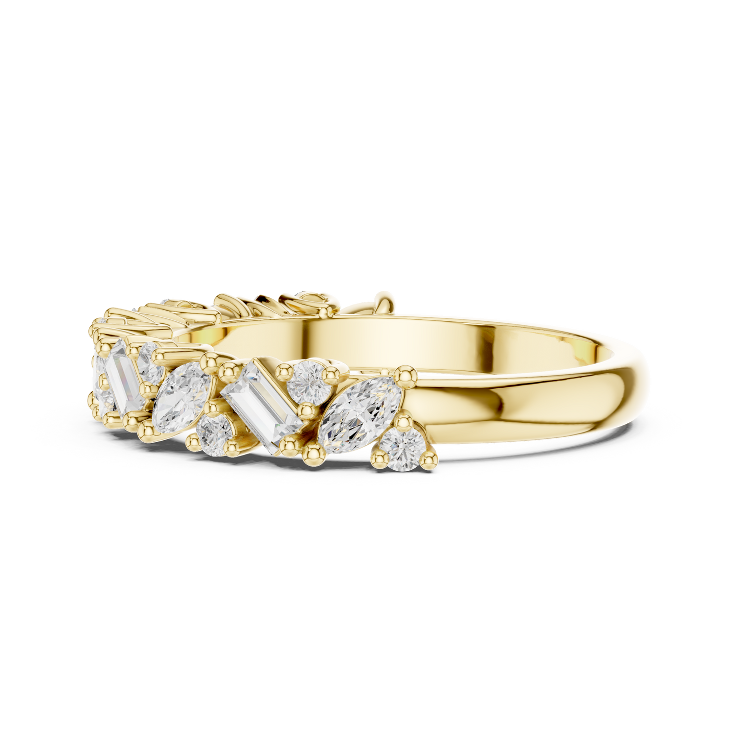 Mixed Shape Lab Grown Diamond Side Stone Ring
