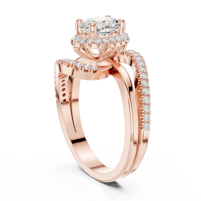 Round Halo Lab Grown Diamond Ring