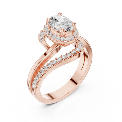 Round Halo Lab Grown Diamond Ring