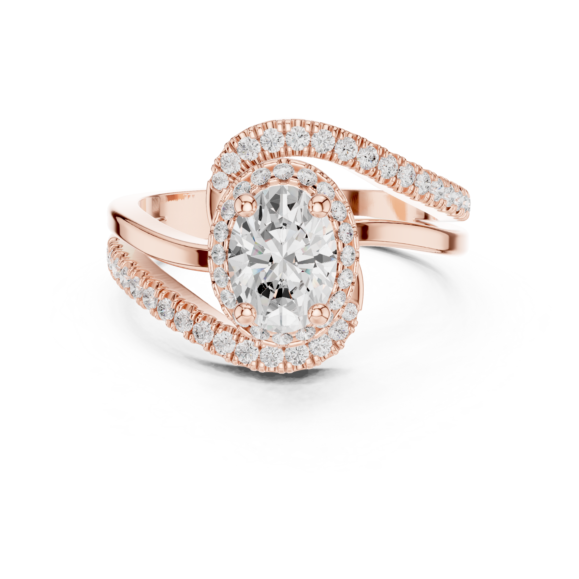 Round Halo Lab Grown Diamond Ring