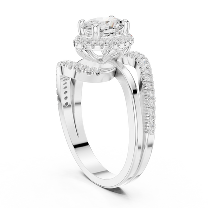 Round Halo Lab Grown Diamond Ring