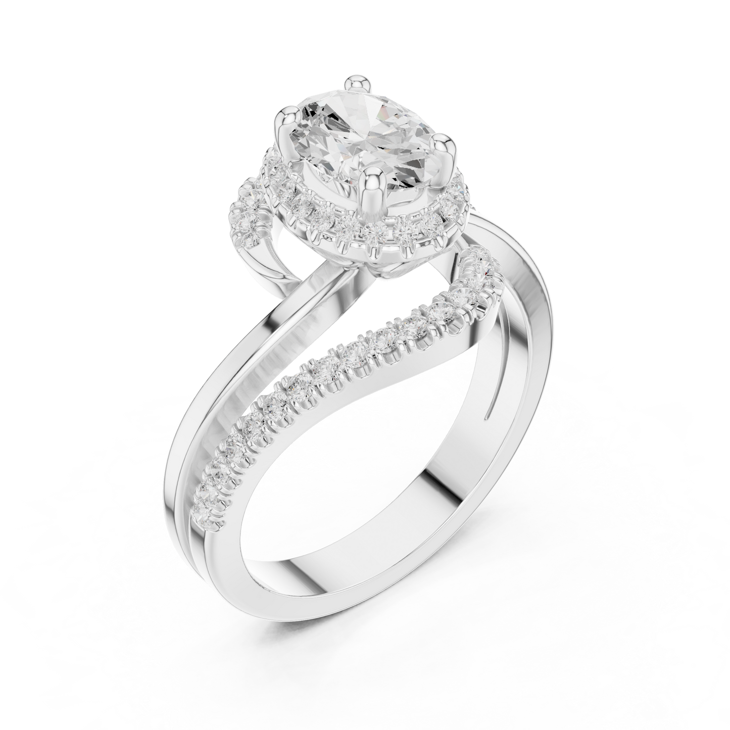 Round Halo Lab Grown Diamond Ring