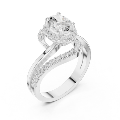 Round Halo Lab Grown Diamond Ring