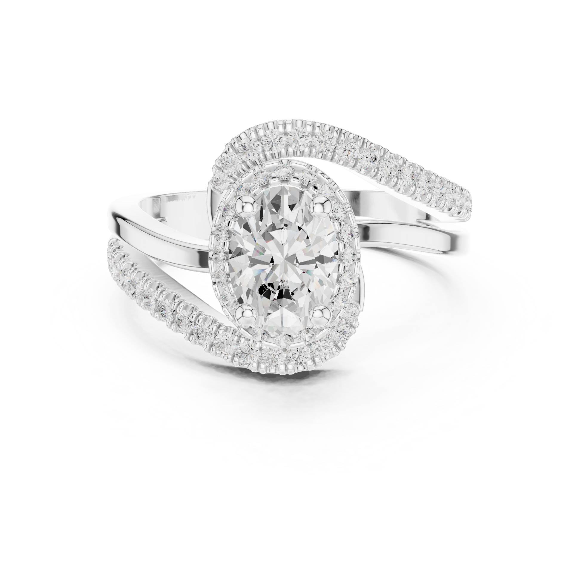 Round Halo Lab Grown Diamond Ring