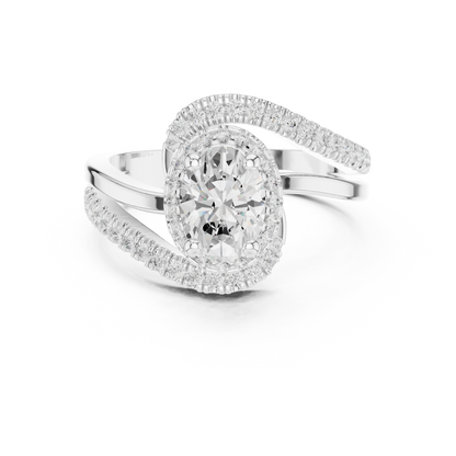 Round Halo Lab Grown Diamond Ring
