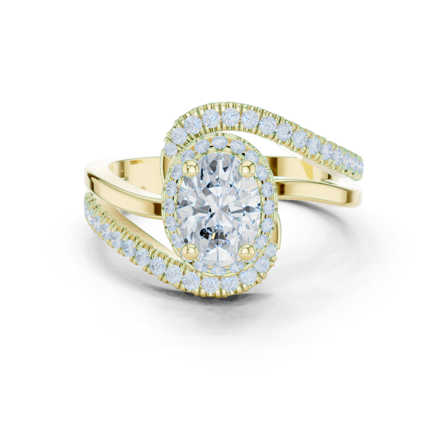 Round Halo Lab Grown Diamond Ring