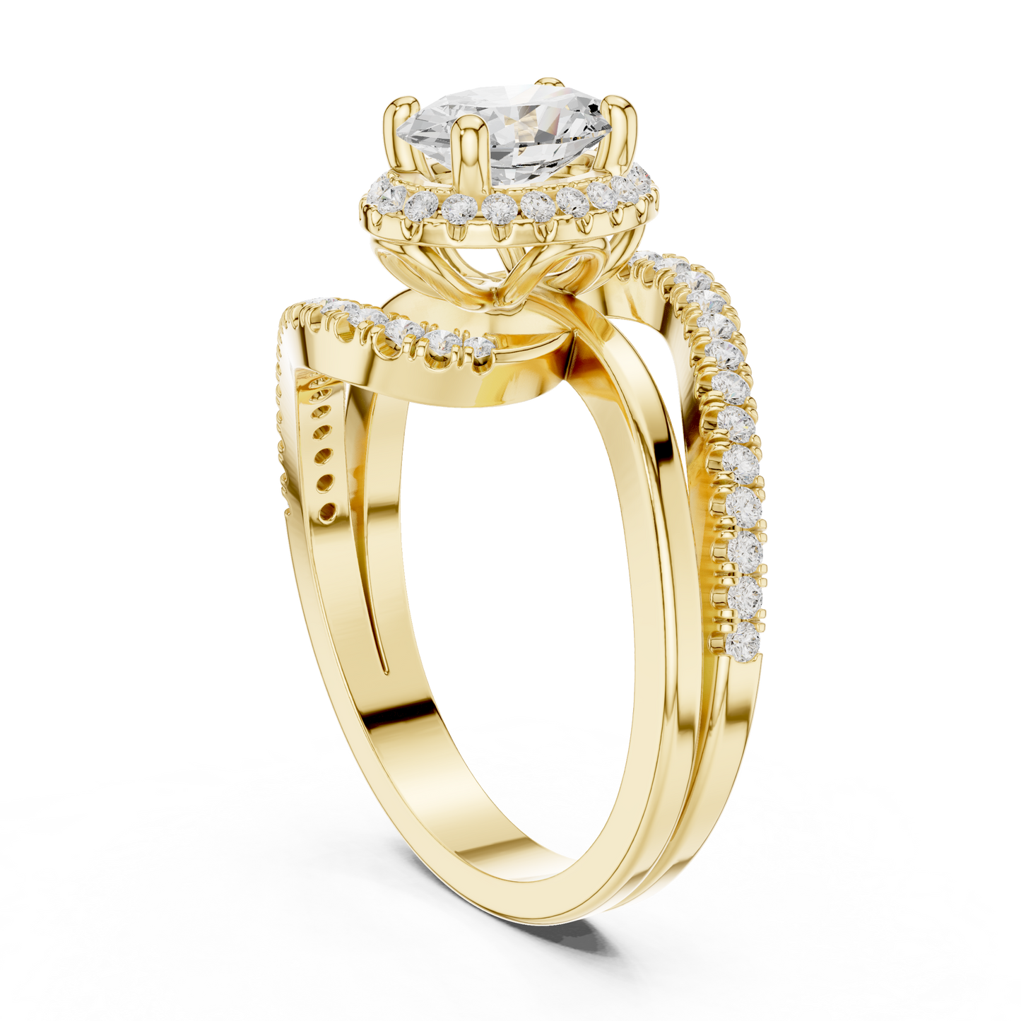 Round Halo Lab Grown Diamond Ring