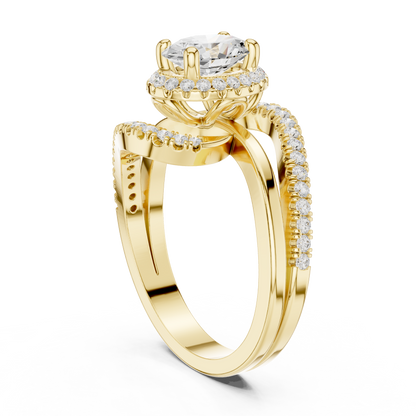 Round Halo Lab Grown Diamond Ring