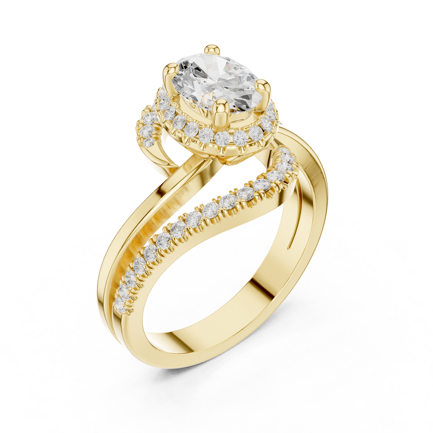 Round Halo Lab Grown Diamond Ring