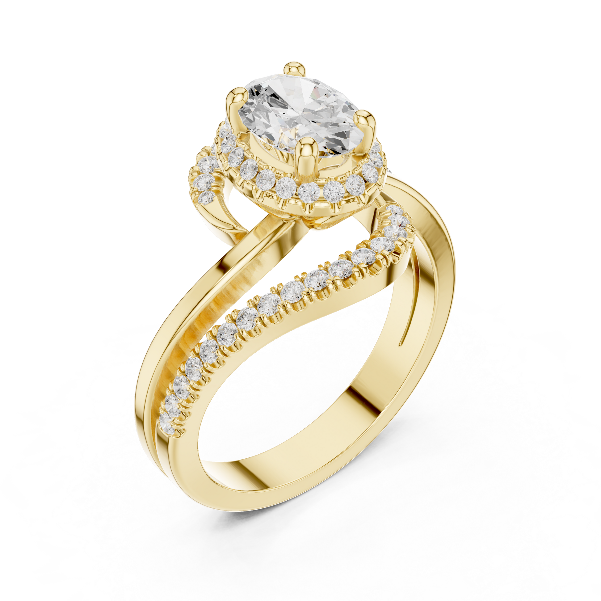 Round Halo Lab Grown Diamond Ring