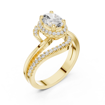 Round Halo Lab Grown Diamond Ring