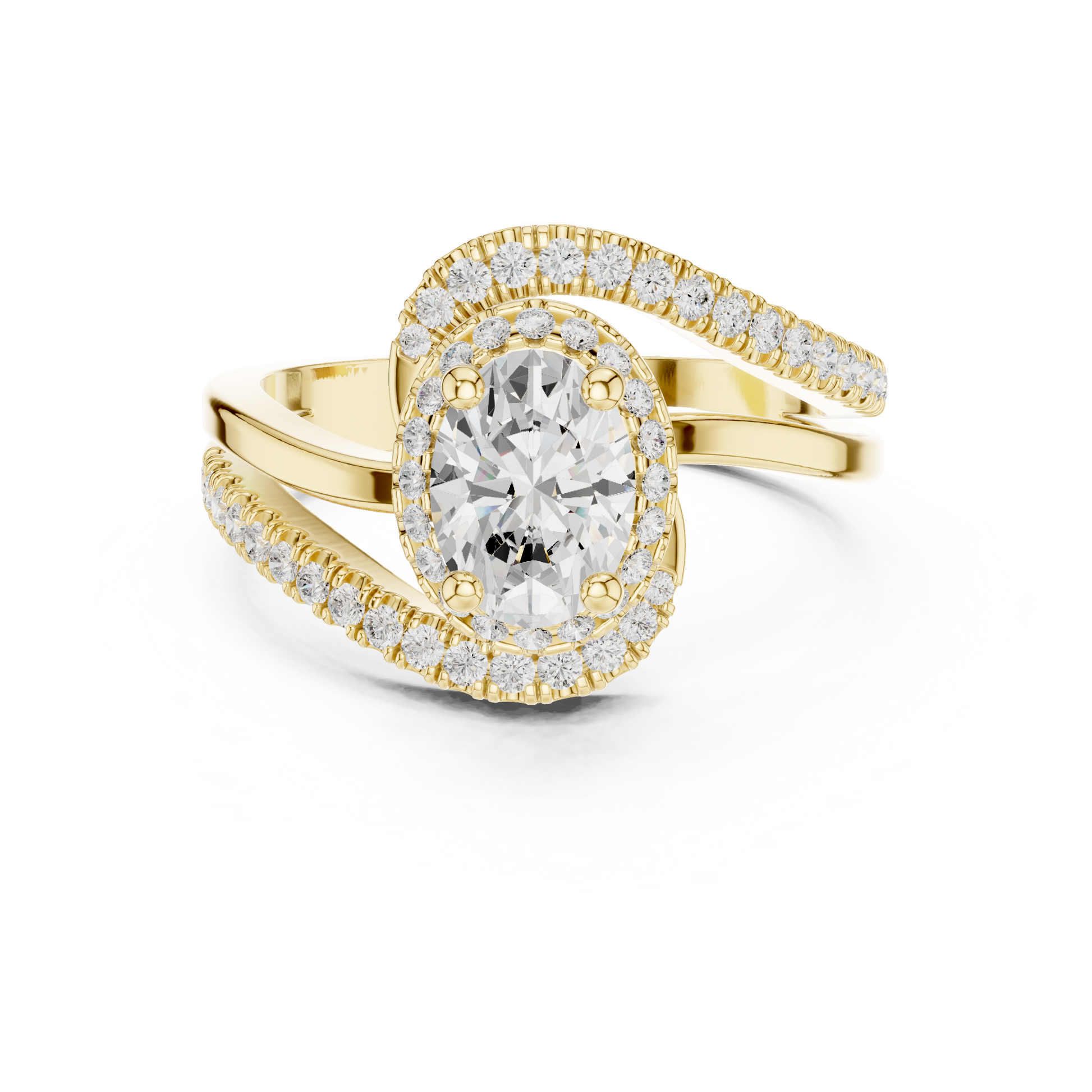 Round Halo Lab Grown Diamond Ring