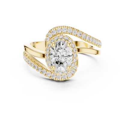 Round Halo Lab Grown Diamond Ring