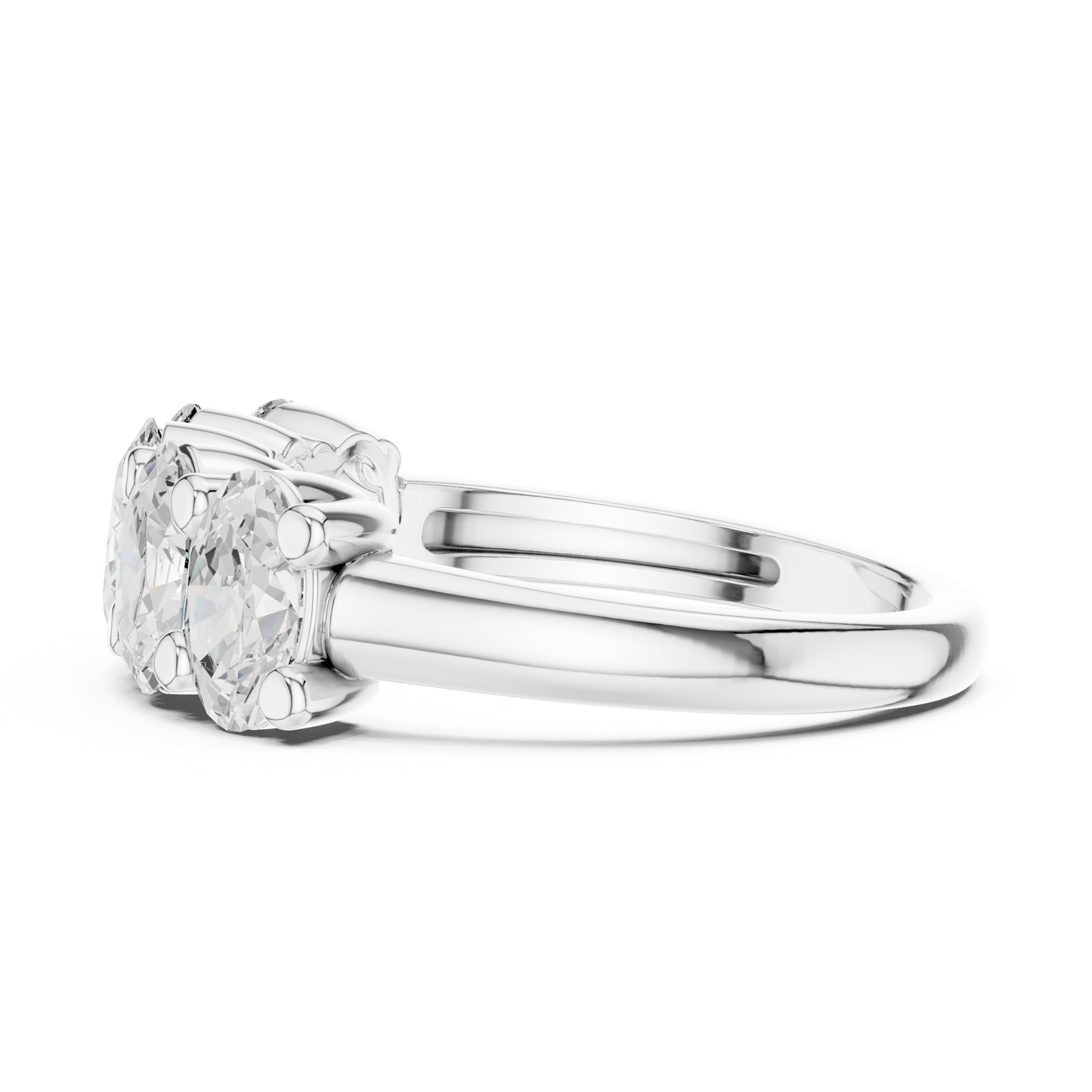 Mixed Shape Lab Grown Diamond Three Stone Ring