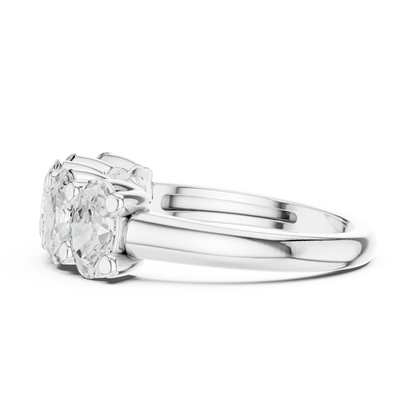 Mixed Shape Lab Grown Diamond Three Stone Ring