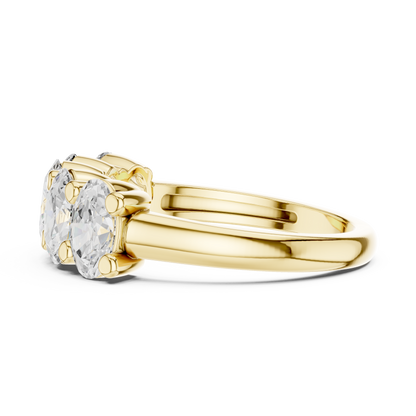 Mixed Shape Lab Grown Diamond Three Stone Ring