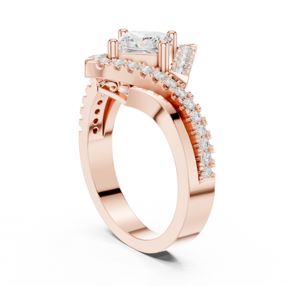 Mixed Shape Lab Grown Diamond Halo Ring