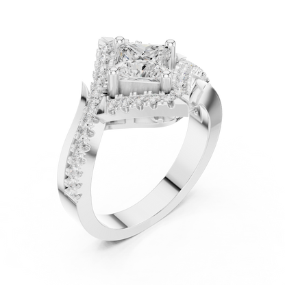 Mixed Shape Lab Grown Diamond Halo Ring