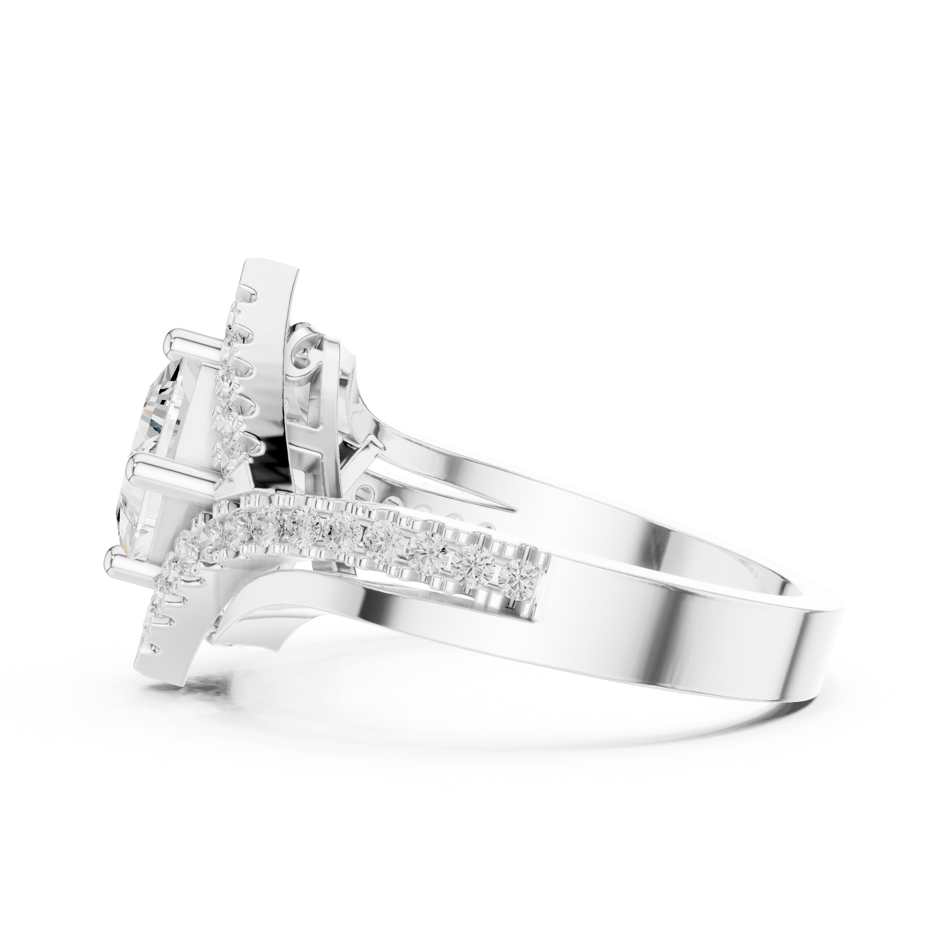 Mixed Shape Lab Grown Diamond Halo Ring