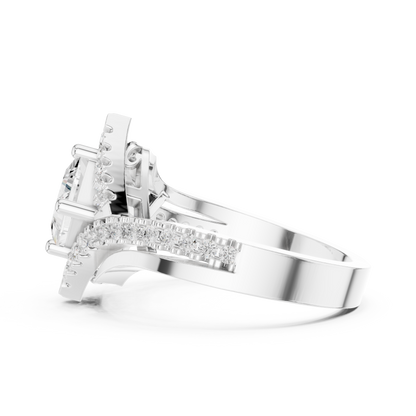 Mixed Shape Lab Grown Diamond Halo Ring