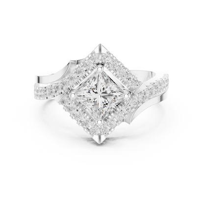 Mixed Shape Lab Grown Diamond Halo Ring