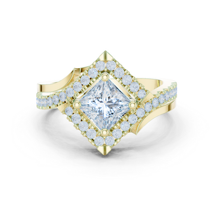 Mixed Shape Lab Grown Diamond Halo Ring
