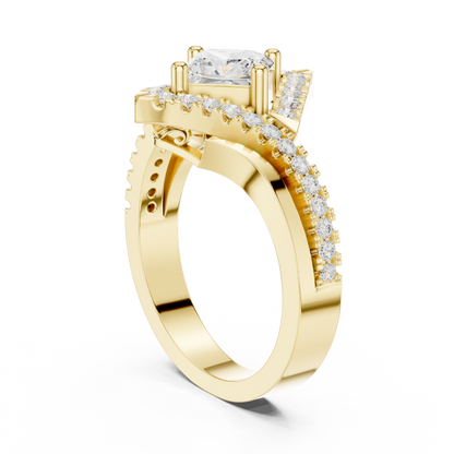 Mixed Shape Lab Grown Diamond Halo Ring