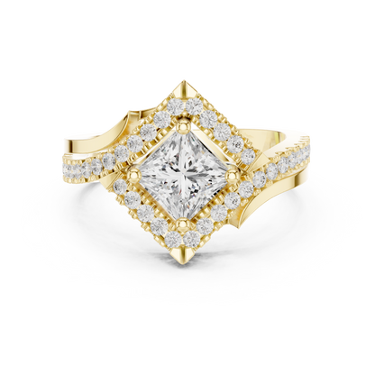 Mixed Shape Lab Grown Diamond Halo Ring