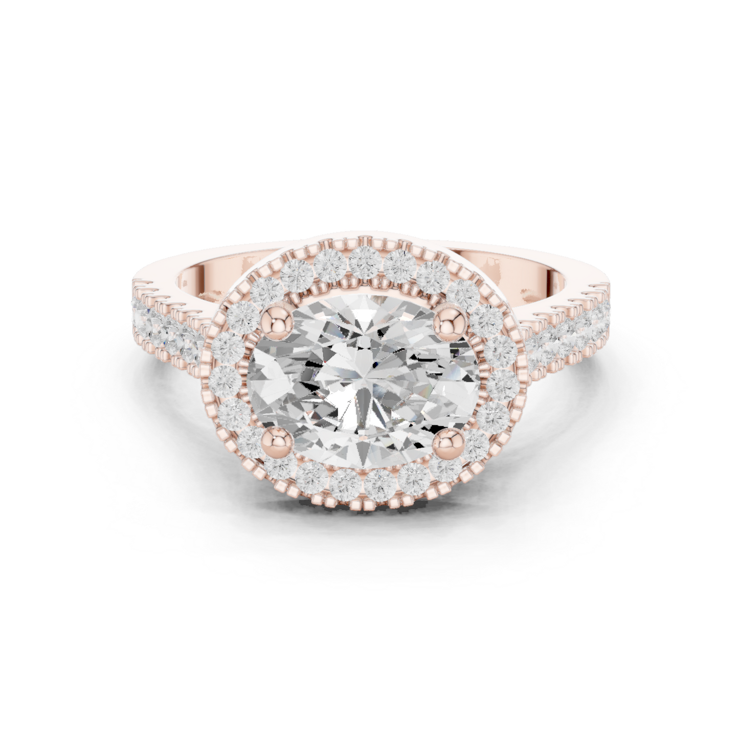 Round Halo Lab Grown Diamond Ring