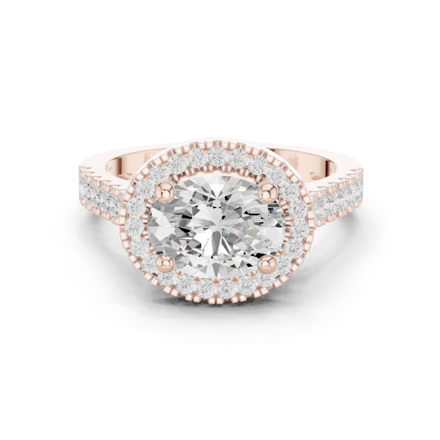 Round Halo Lab Grown Diamond Ring