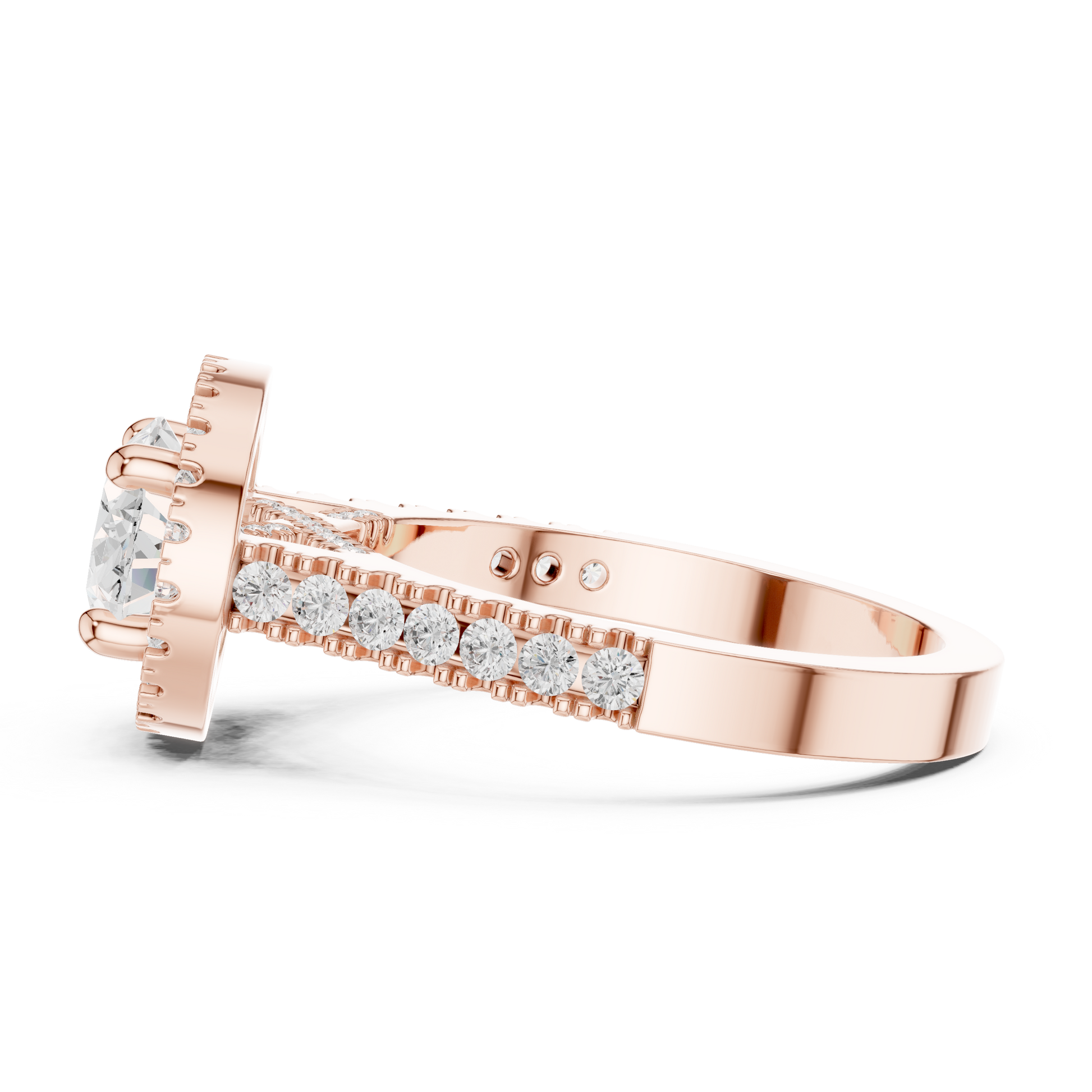 Round Halo Lab Grown Diamond Ring