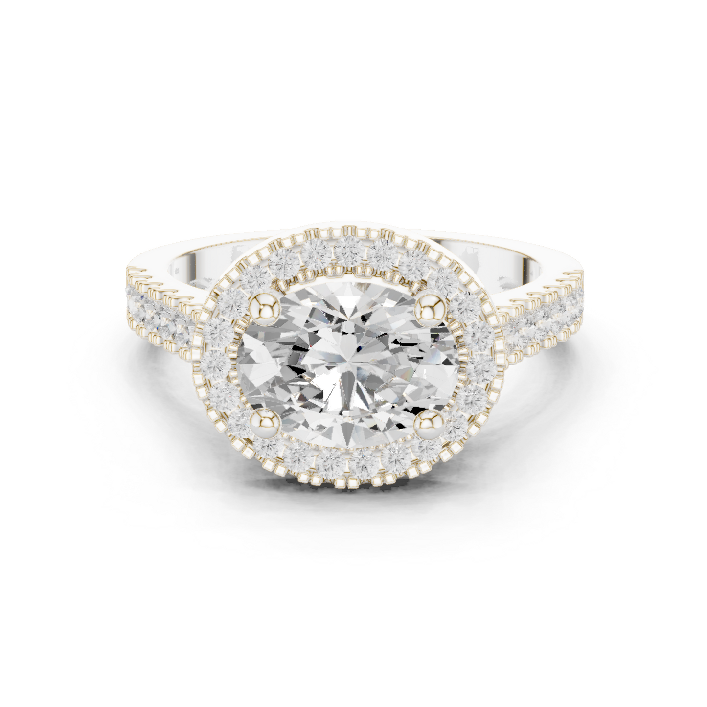 Round Halo Lab Grown Diamond Ring