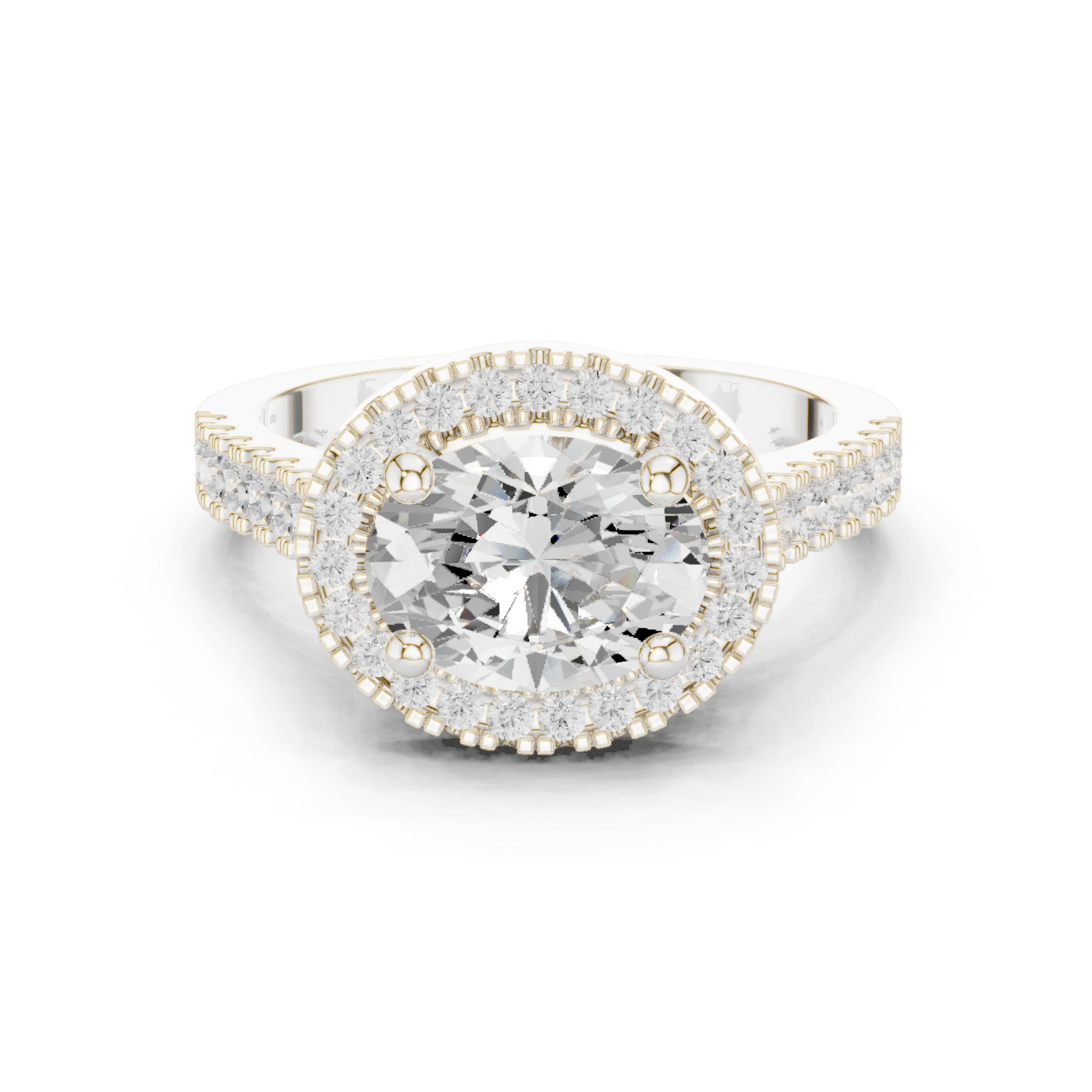 Round Halo Lab Grown Diamond Ring