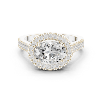 Round Halo Lab Grown Diamond Ring
