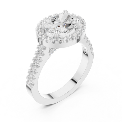 Round Halo Lab Grown Diamond Ring