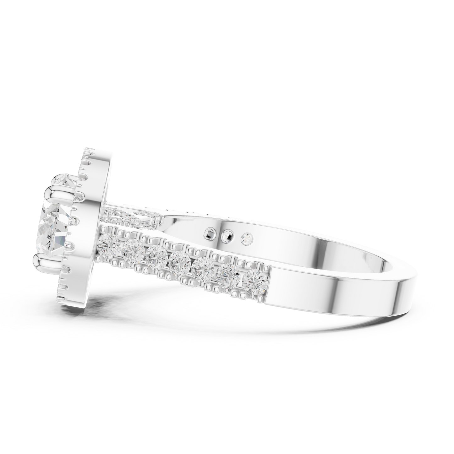 Round Halo Lab Grown Diamond Ring