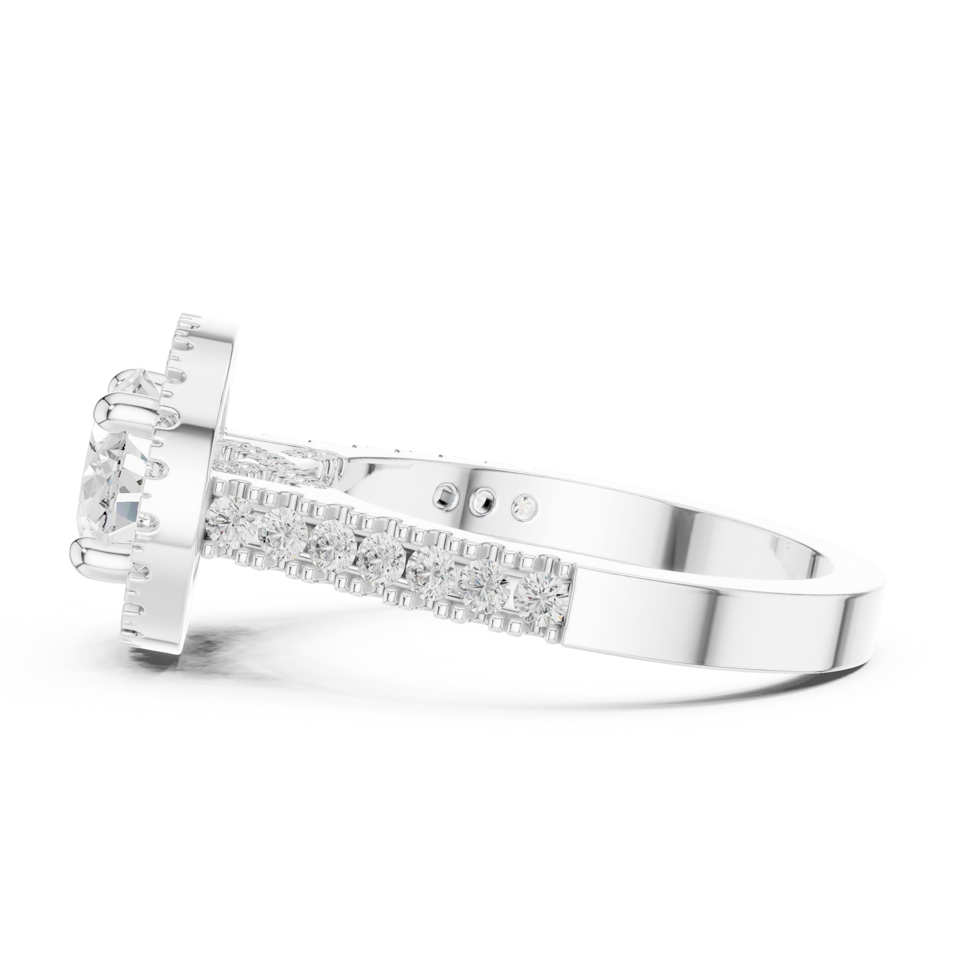 Round Halo Lab Grown Diamond Ring