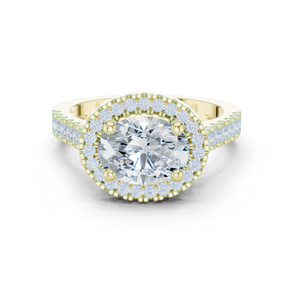 Round Halo Lab Grown Diamond Ring