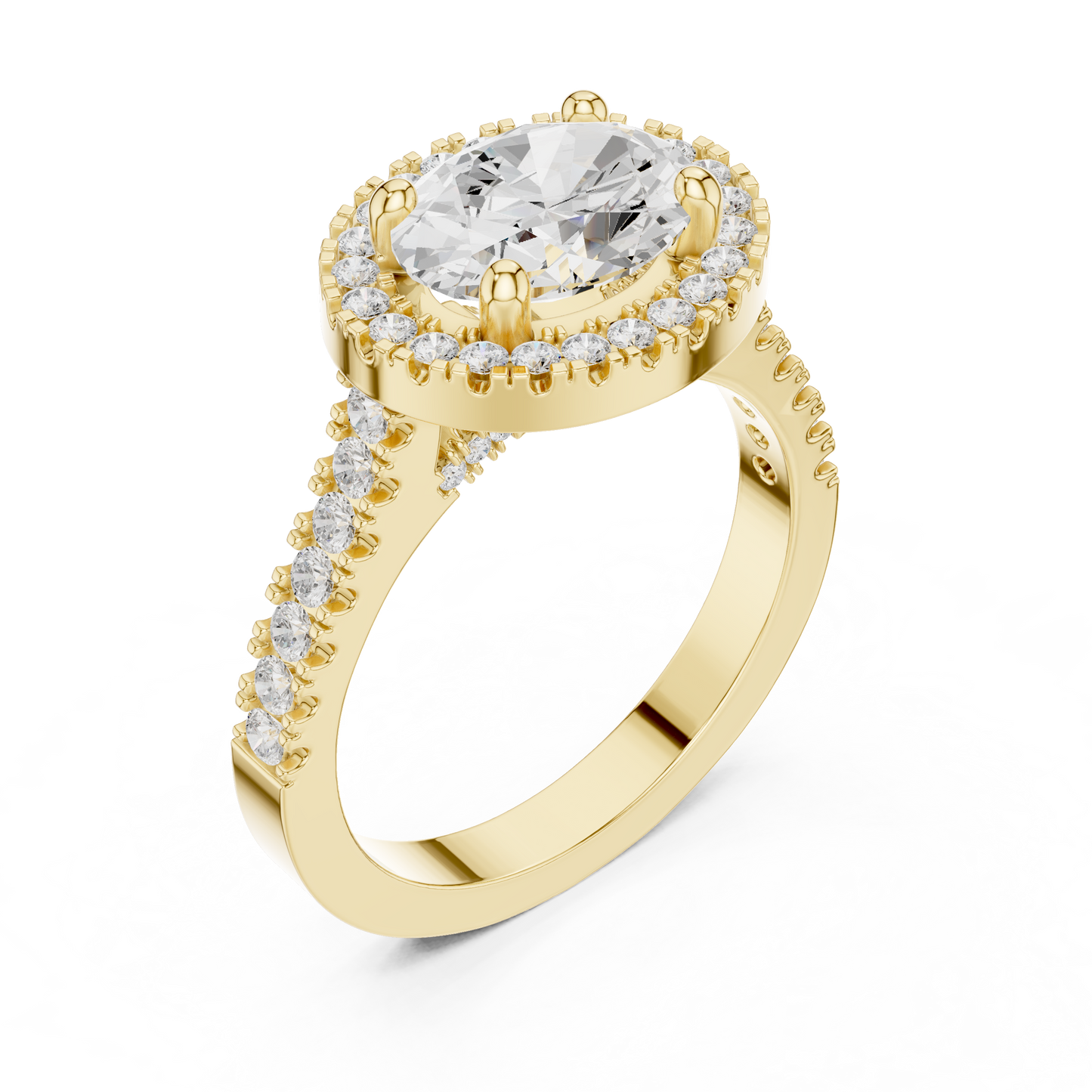 Round Halo Lab Grown Diamond Ring