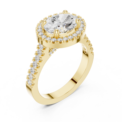 Round Halo Lab Grown Diamond Ring