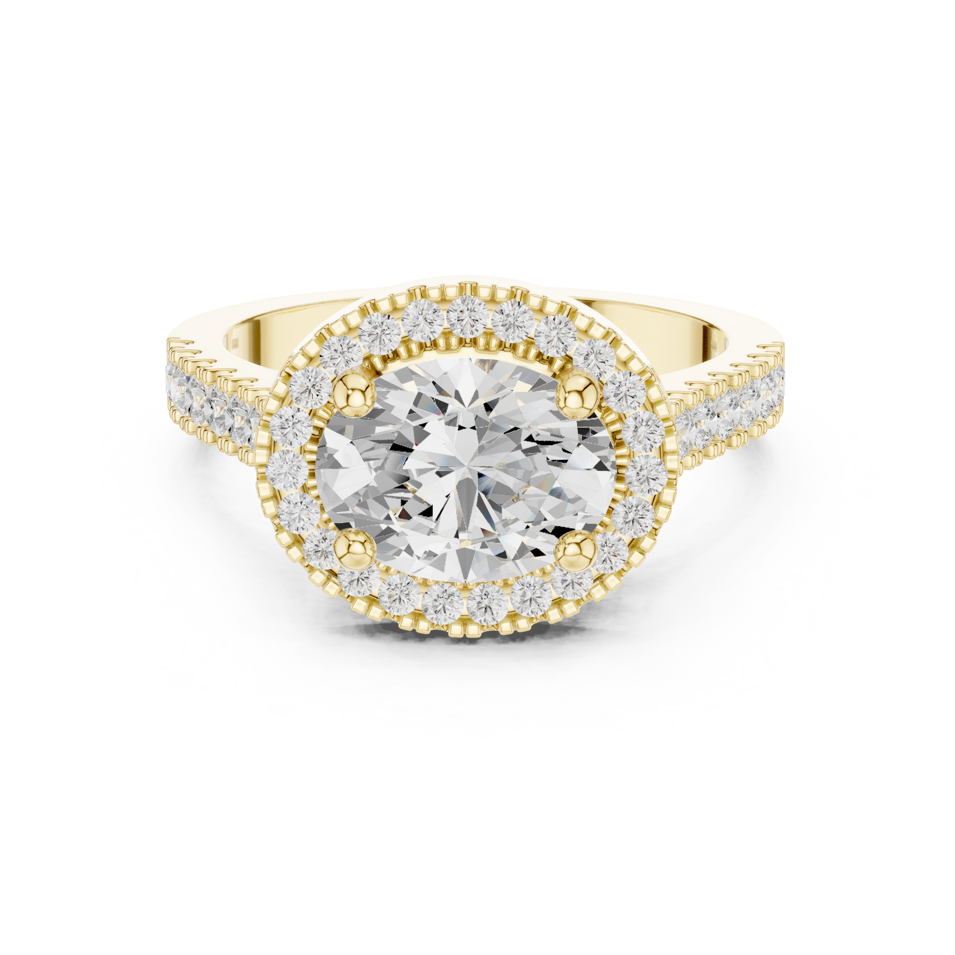 Round Halo Lab Grown Diamond Ring