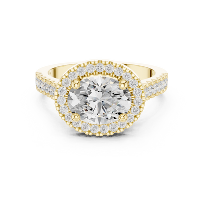 Round Halo Lab Grown Diamond Ring