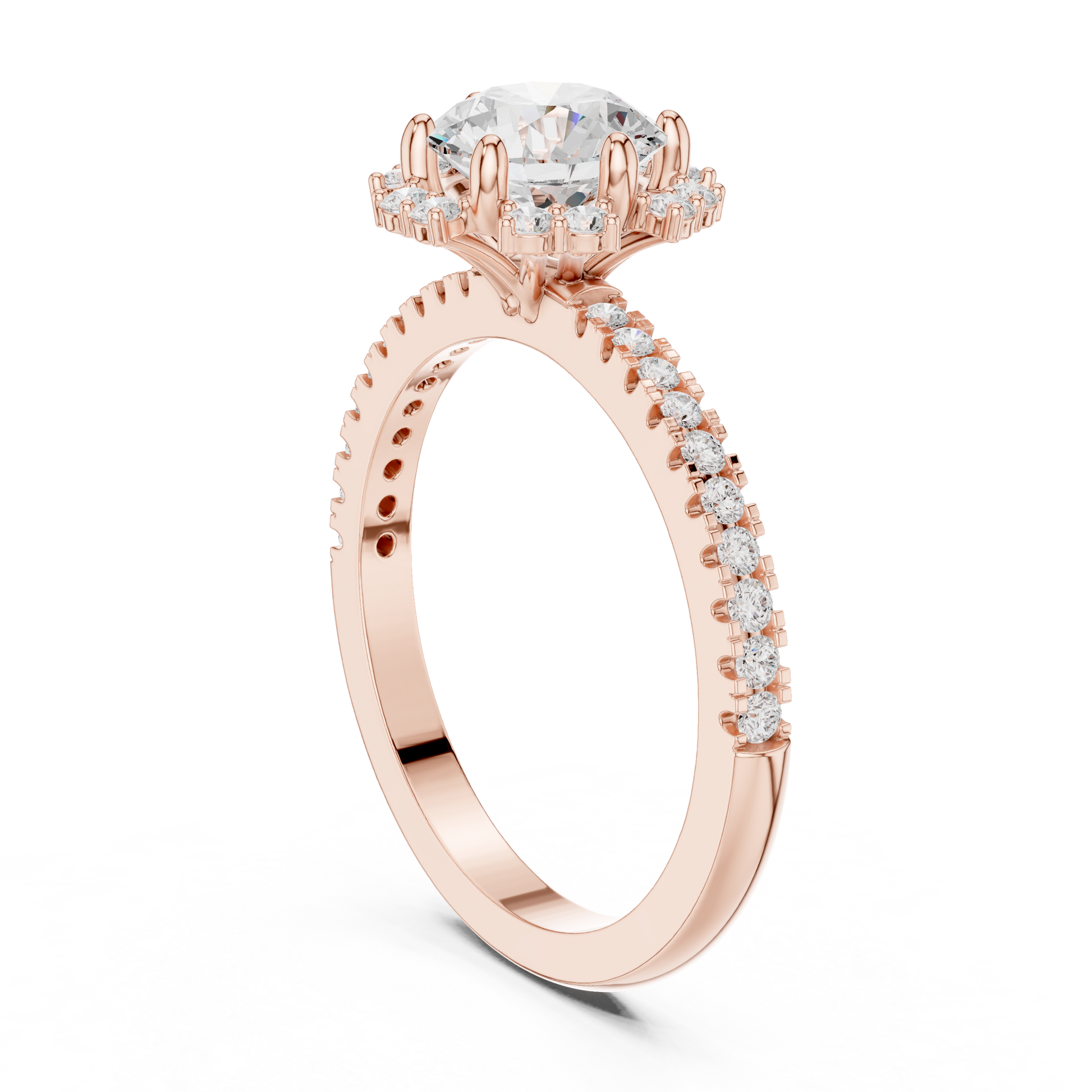 Round Halo Lab Grown Diamond Ring
