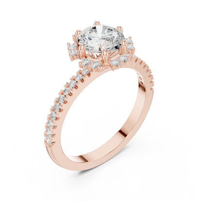 Round Halo Lab Grown Diamond Ring