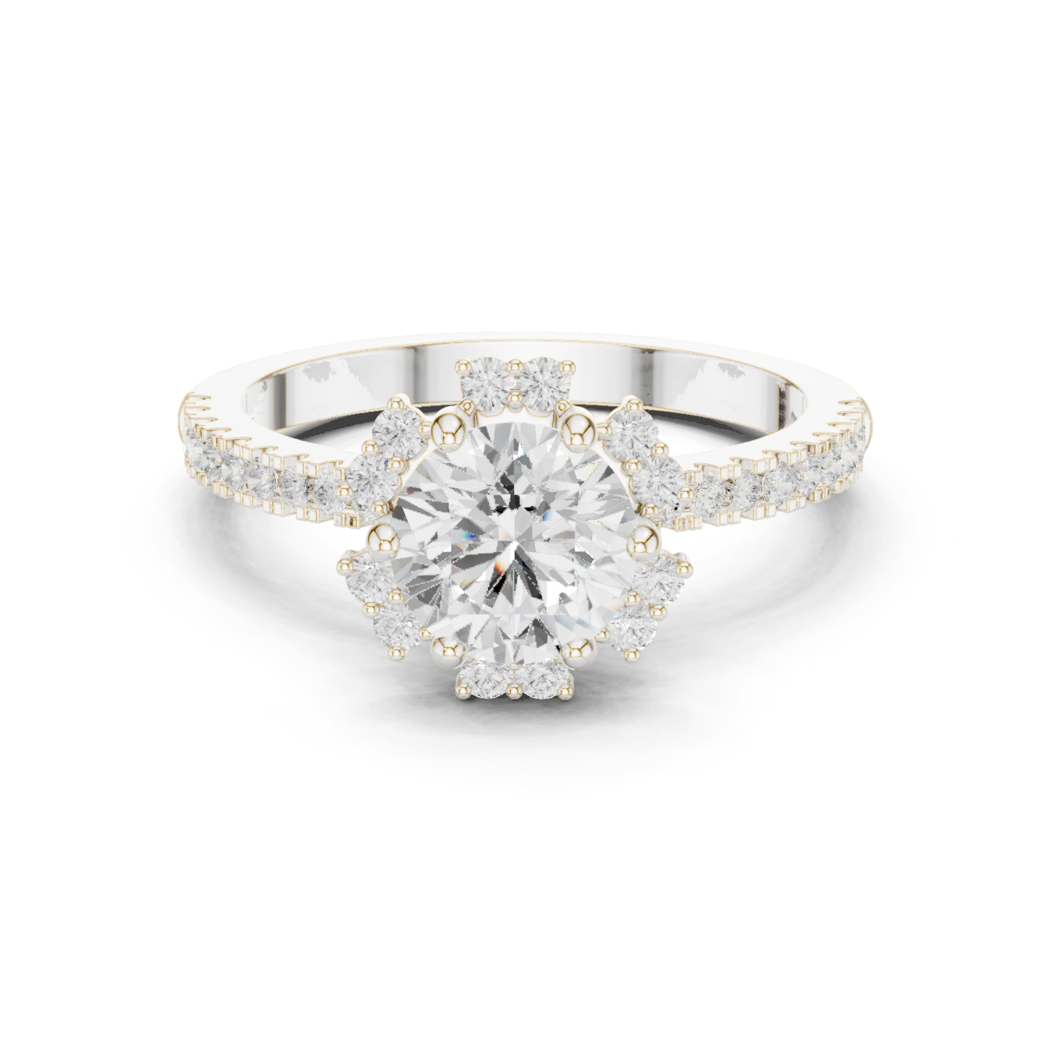 Round Halo Lab Grown Diamond Ring