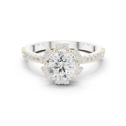 Round Halo Lab Grown Diamond Ring