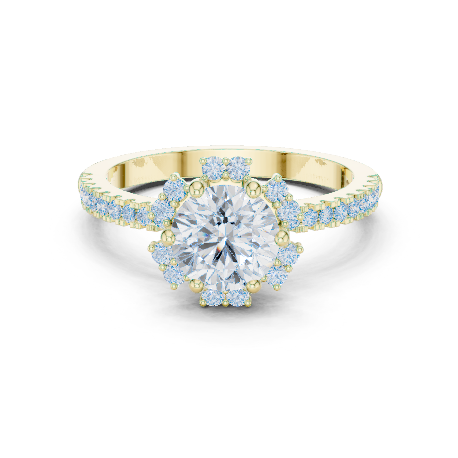 Round Halo Lab Grown Diamond Ring